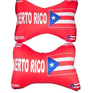 Red‎ Puerto Rico Car Neck Pillows